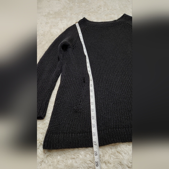 WOODEN SHIPS Paola Buendia Tunic Sweater Black Oversized XS Mohair Wool Blend - Picture 7 of 10